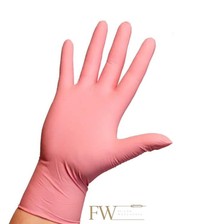PINK NITRILE MEDICAL GLOVES